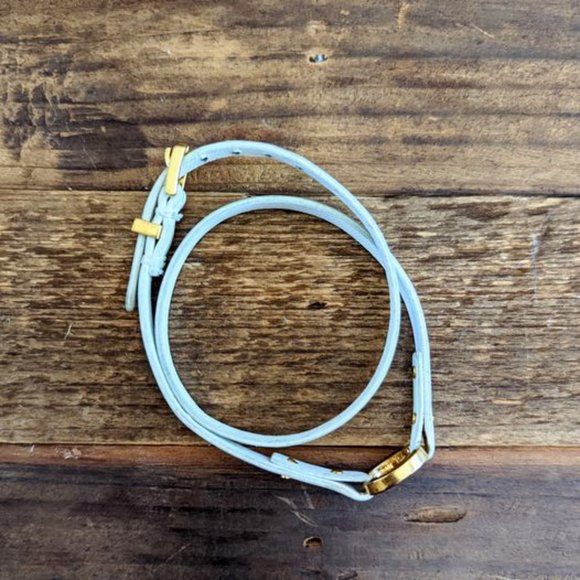 Michael Kors White Double-Wrap Leather Bracelet - Picture 3 of 10